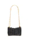 Rabanne 1969 Nano Shoulder Bag Made Of 153 Black Calf In Black