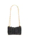 Rabanne 1969 Nano Shoulder Bag Made Of 153 Black Calf In Black