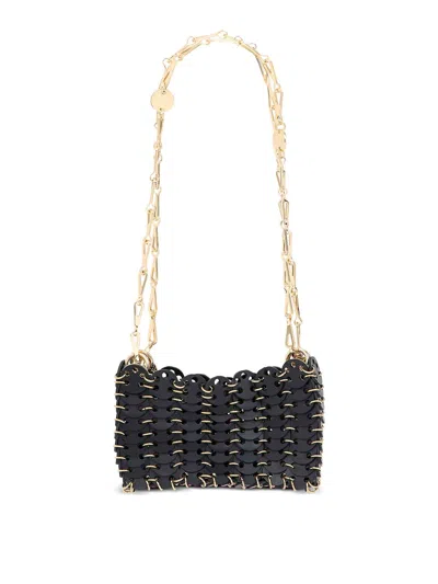 RABANNE 1969 NANO SHOULDER BAG MADE OF 153 BLACK CALF