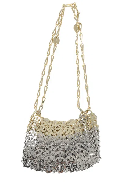 Rabanne 1969 Nano Skyl Handbag With Dual Handles In Gold