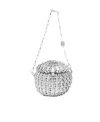 Rabanne 1969 Party Ball Shoulder Bag In White