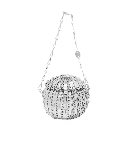 Rabanne 1969 Party Ball Shoulder Bag In White