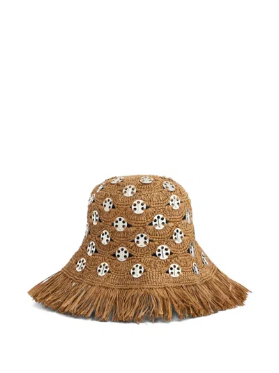Rabanne 1969 Raffia Sun Hat In Brown