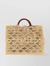 Rabanne '1969' Rectangular Woven Tote Bag