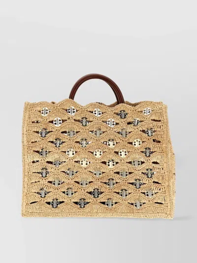 Rabanne '1969' Rectangular Woven Tote Bag
