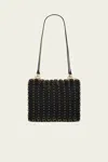 Rabanne 1969 Reversible Flip Leather Bag In Black Gold