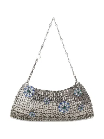 Rabanne 1969 Rhinestone-embellished Clutch Bag In Silver