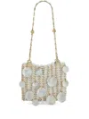 Rabanne 1969 Shell-embellished Chain Mini Bag In Neutral