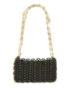 Rabanne 1969 Nano Shoulder Bag Made Of 153 Black Calf In Black
