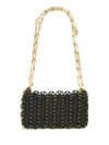 Rabanne 1969 Nano Shoulder Bag Made Of 153 Black Calf In Black