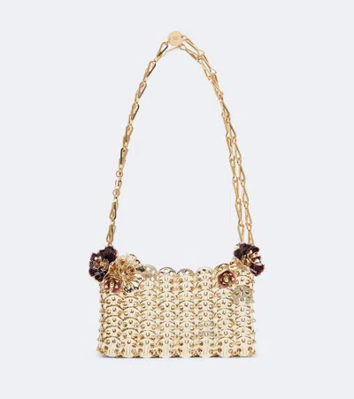 Rabanne 1969 Small Embellished Shoulder Bag In Gold