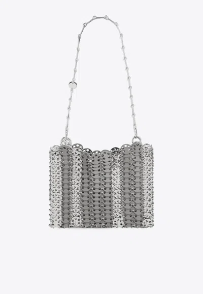 Rabanne 1969 Square Shoulder Bag In Silver