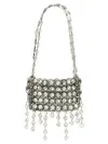 Rabanne 1969 Strass Nano Shoulder Bags Silver In Silver