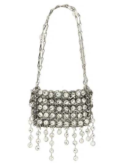 Rabanne 1969 Strass Nano Shoulder Bag In Silver