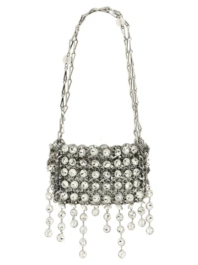 Rabanne 1969 Strass Nano Shoulder Bags Silver
