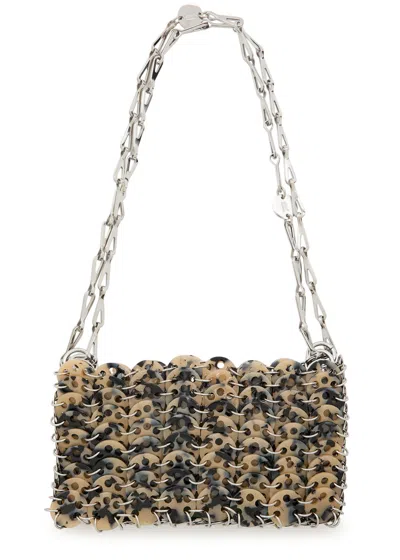 Rabanne 1969 Tortoiseshell Acetate Shoulder Bag In Black