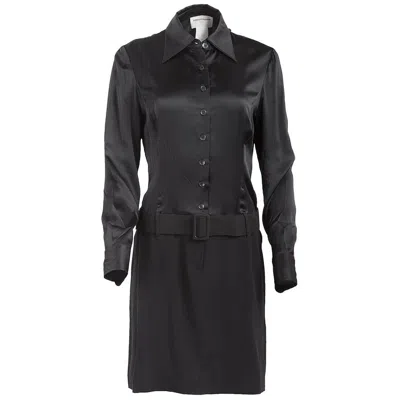 Pre-owned Rabanne 1980's Paco  Black Silk Shirt Dress
