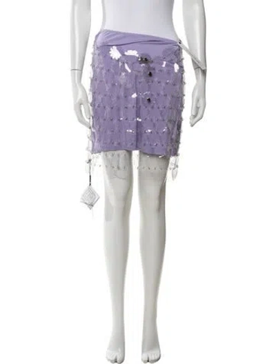 Pre-owned Rabanne 2022 Mini Skirt W/ Tags In Purple