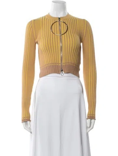 Pre-owned Rabanne 2022 Striped Sweater In Yellow