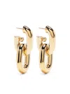Rabanne Xxl Chain-link Earrings In Gold-tone Metal In Metallic