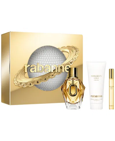 Rabanne 3-piece Million Gold For Her Eau De Parfum Gift Set In No Color