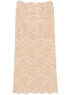 Rabanne Lace Midi Skirt In 中性色