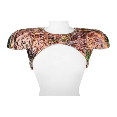 Pre-owned Rabanne A Paco  Couture Bolero In "papier Fou" Called - France Circa 1981 In Sand