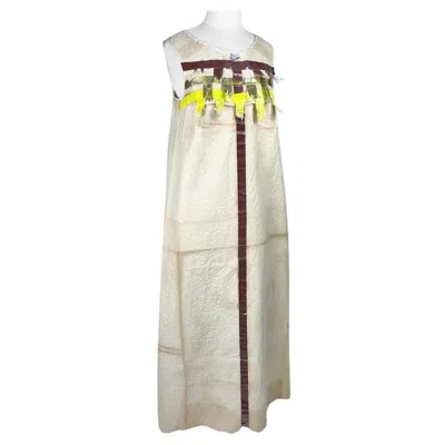 Pre-owned Rabanne A Paper Dress And Adhesive Tape By Anik Robelin For Paco  Paris - C. 1967 In Sand