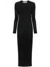 Rabanne Low-black Midi Dress In Nero