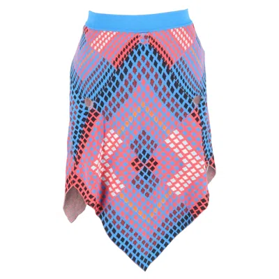 Rabanne Abstract-print Knitted Mini Skirt In Multicolor Viscose