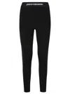 Rabanne Logo-waistband High-waisted Leggings In Black