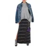 Rabanne All Over Chain Print Midi Skirt