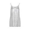 Rabanne Metallic Sleeveless Top With Spaghetti Straps And Chainmail