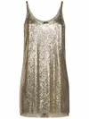 Rabanne Aluminum Mesh Top With Side Slit In Gold