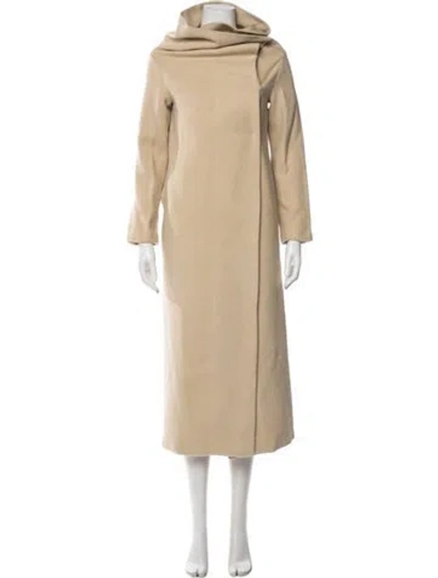 Pre-owned Rabanne Angora Coat In Neutral