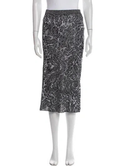 Pre-owned Rabanne Animal Print Midi Length Skirt In Gray
