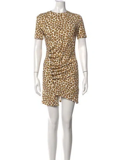 Pre-owned Rabanne Animal Print Mini Dress In Neutrals