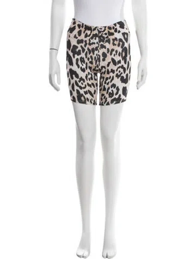 Pre-owned Rabanne Animal Print Mini Shorts In Black