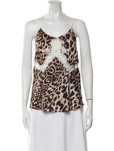 Pre-owned Rabanne Animal Print V-neck Top In Multi