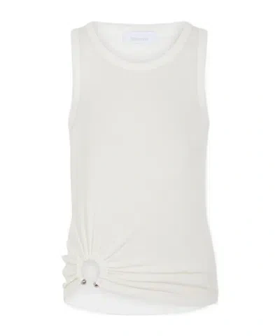RABANNE ASYMMETRIC GATHERED-DETAIL TANK TOP