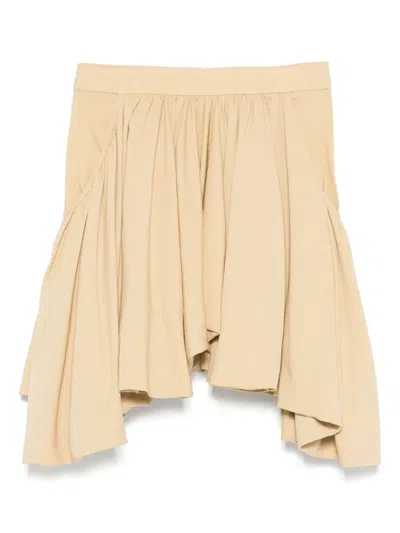Rabanne Gathered Mini Skirt In Nude