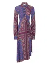 Rabanne Asymmetric Shirt Dress In Multi
