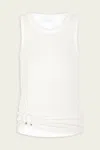Rabanne Asymmetric Signature Pierced Tank Top In White