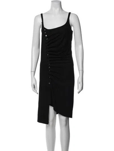 Pre-owned Rabanne Asymmetrical Mini Dress In Black