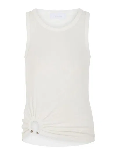 Rabanne Women's Cotton Tank Top In White