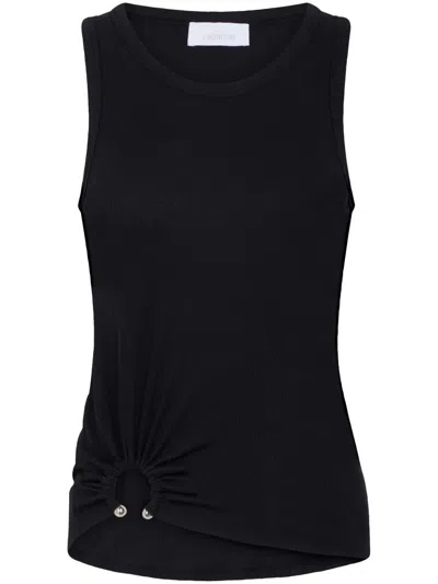 RABANNE ASYMMETRICAL TANK TOP WITH GATHERED DETAIL