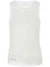 Rabanne Asymmetrical Tank Top With Gathering In White