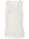 Rabanne Asymmetrical Tank Top With Gathering In White