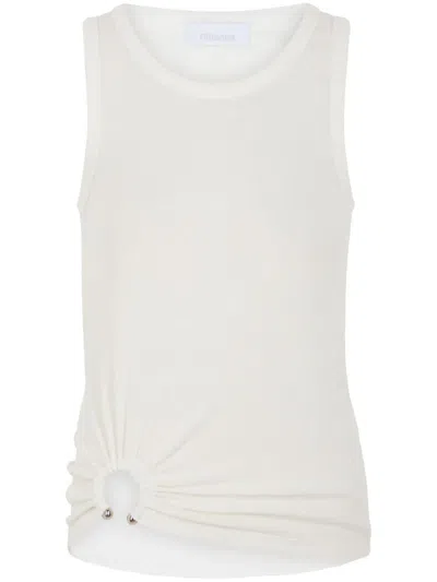 RABANNE ASYMMETRICAL TANK TOP WITH GATHERING