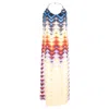 Rabanne Aztec Printed Maxi Dress In Multicolor Polyester In Multi